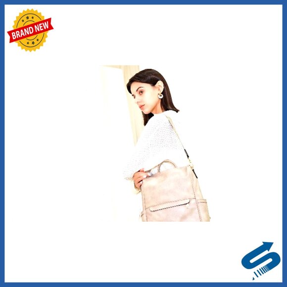 Large PU Leather Backpack Purse Anti-Theft Convertible Shoulder Bag Travel - Picture 6 of 7